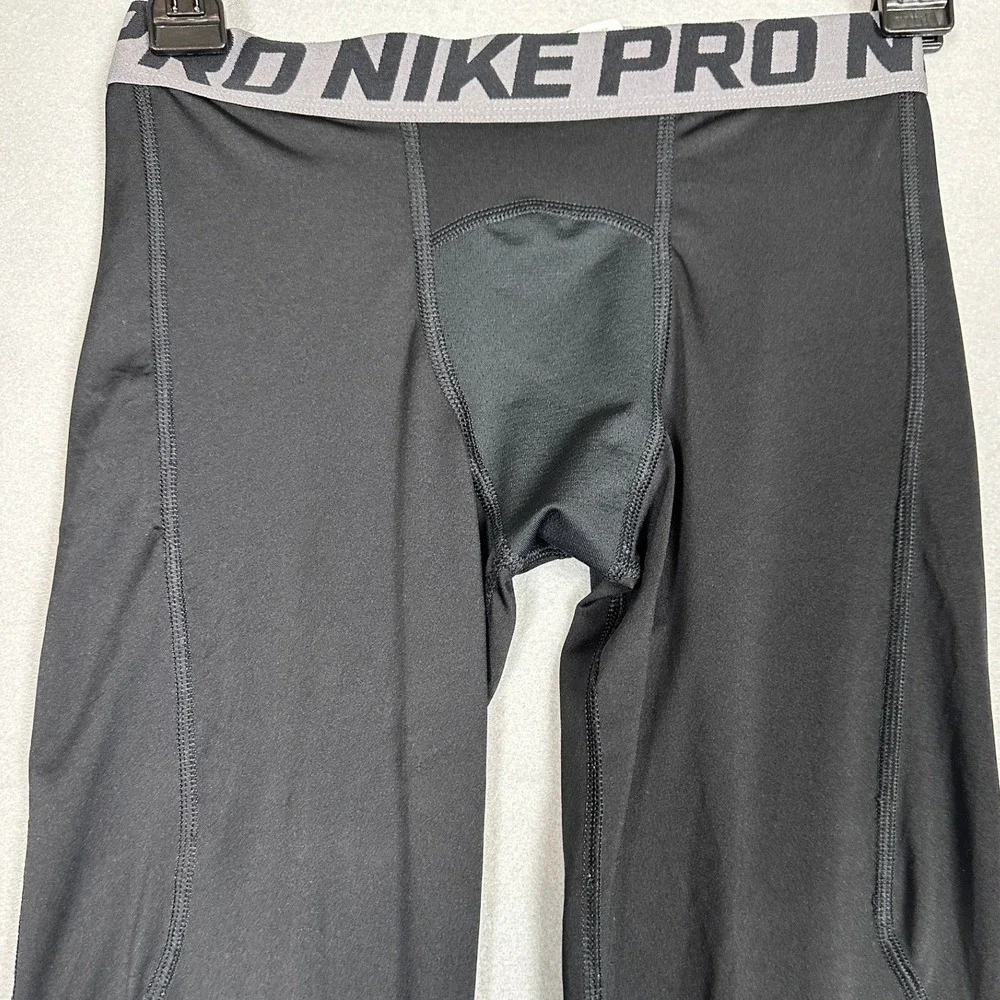 Nike Pro Pants Mens Medium Black Compression Fitted Leggings Athletic Training